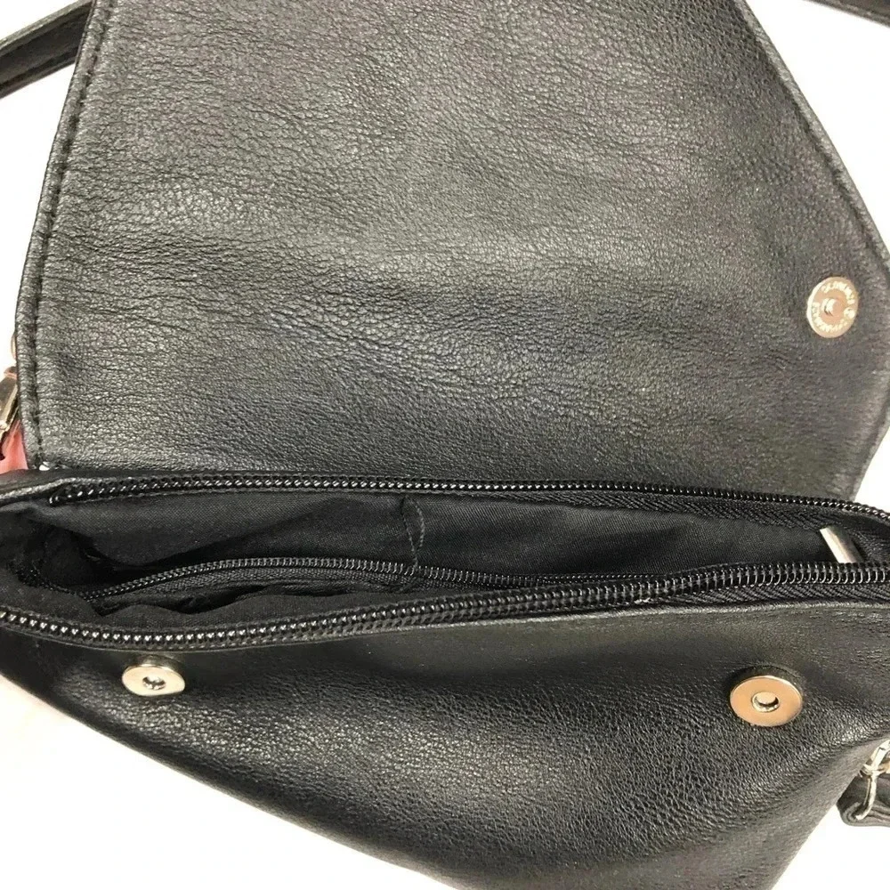 SAX Crossbody Purse with Adorable Flower‎ attached NWOT Black
